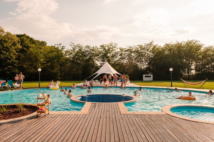 petrecere companie aer liber