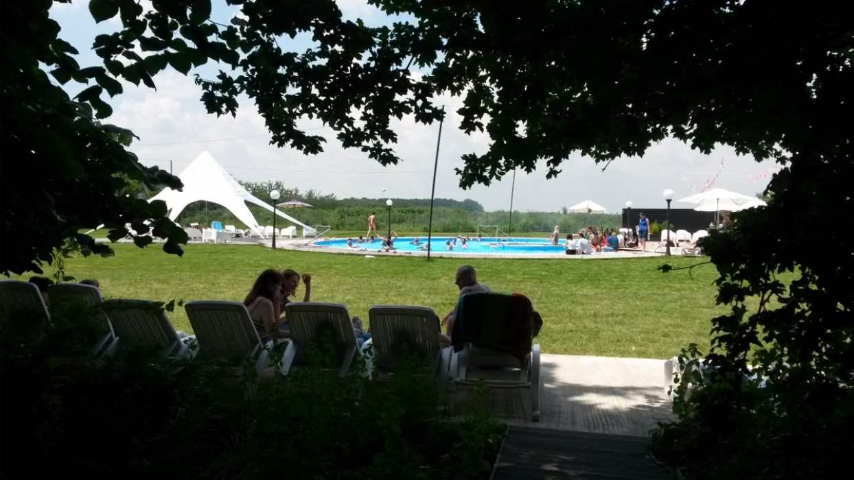 petrecere corporate piscina in aer liber